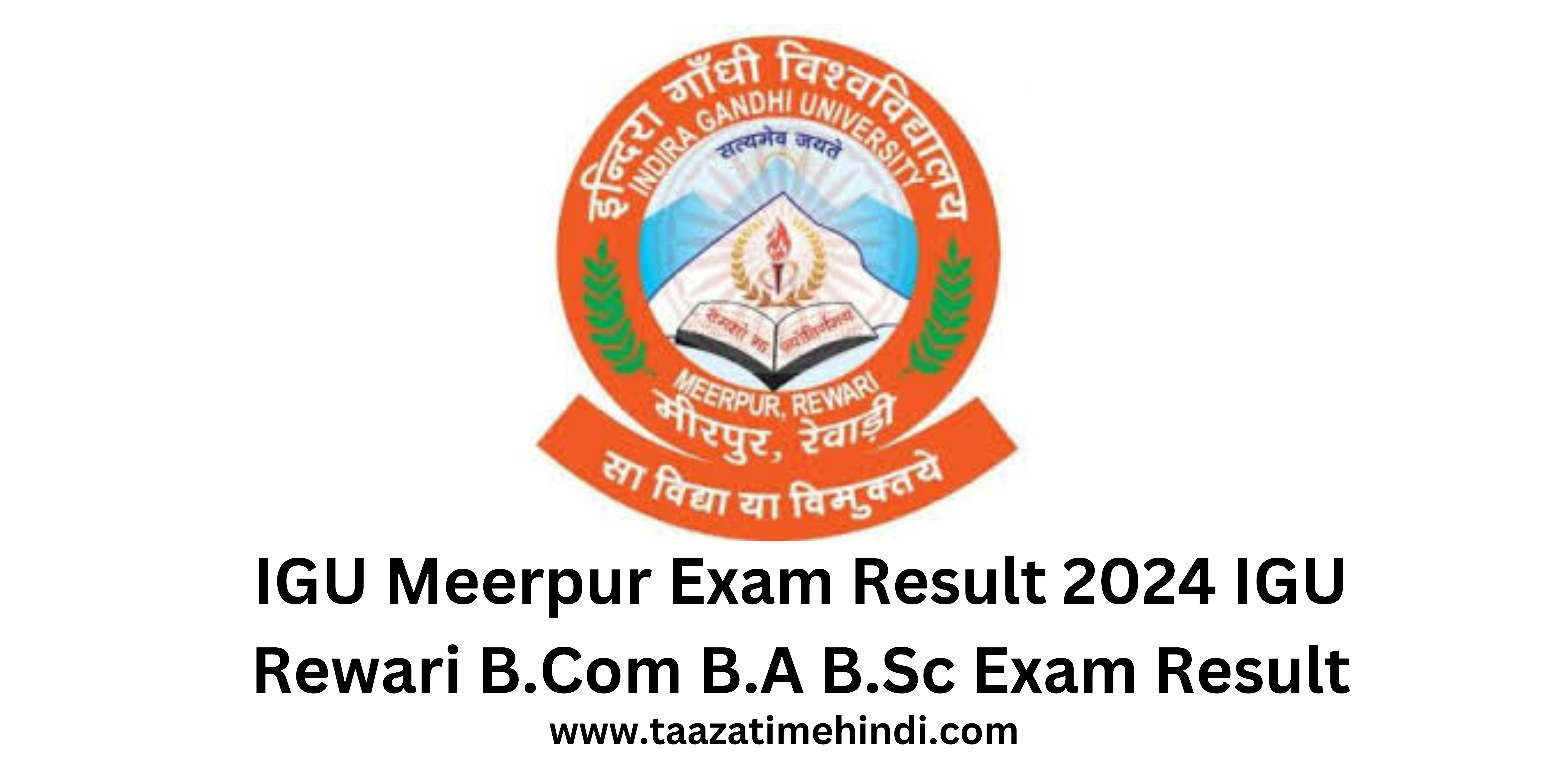 IGU Meerpur Exam Result 2024 IGU Rewari B.Com B.A B.Sc Exam Result