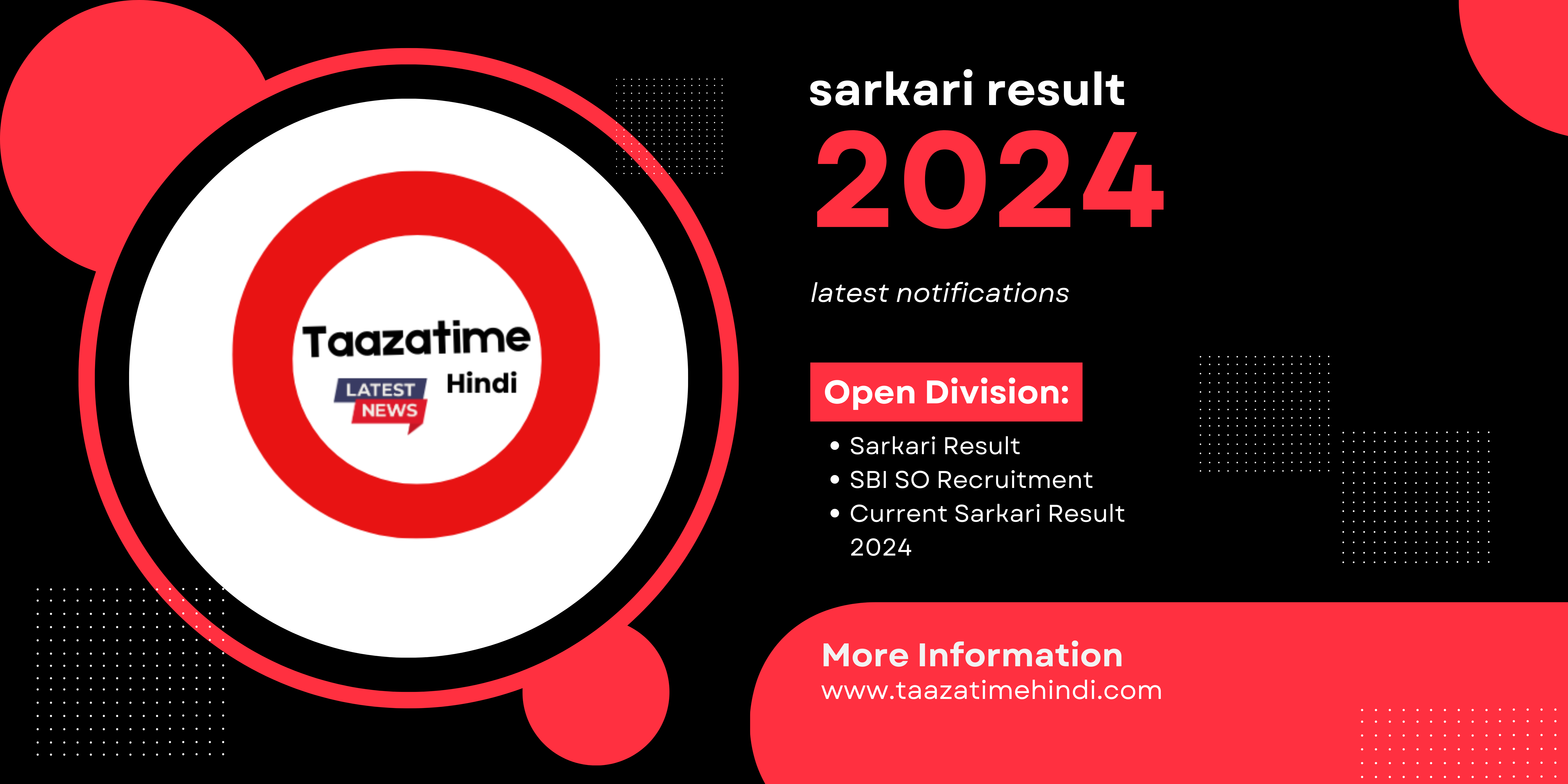 Current Sarkari Result 2024 taazatimehindi